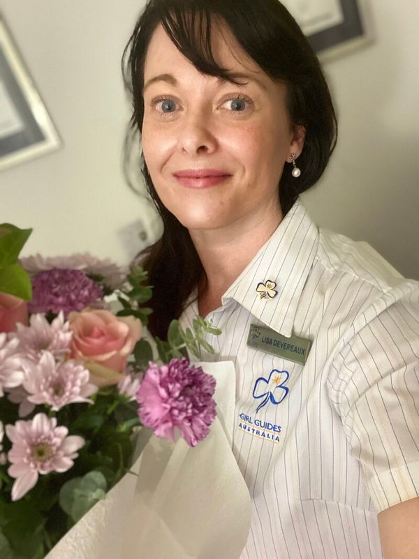 Lisa Devereaux after finishing up her three-year term as a Board Director for Girl Guides Queensland in 2022. Lisa served as Board Chair from 2020-2022.